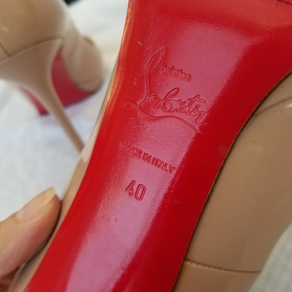 Christian Louboutin Nude Pigalle Plato- size 40